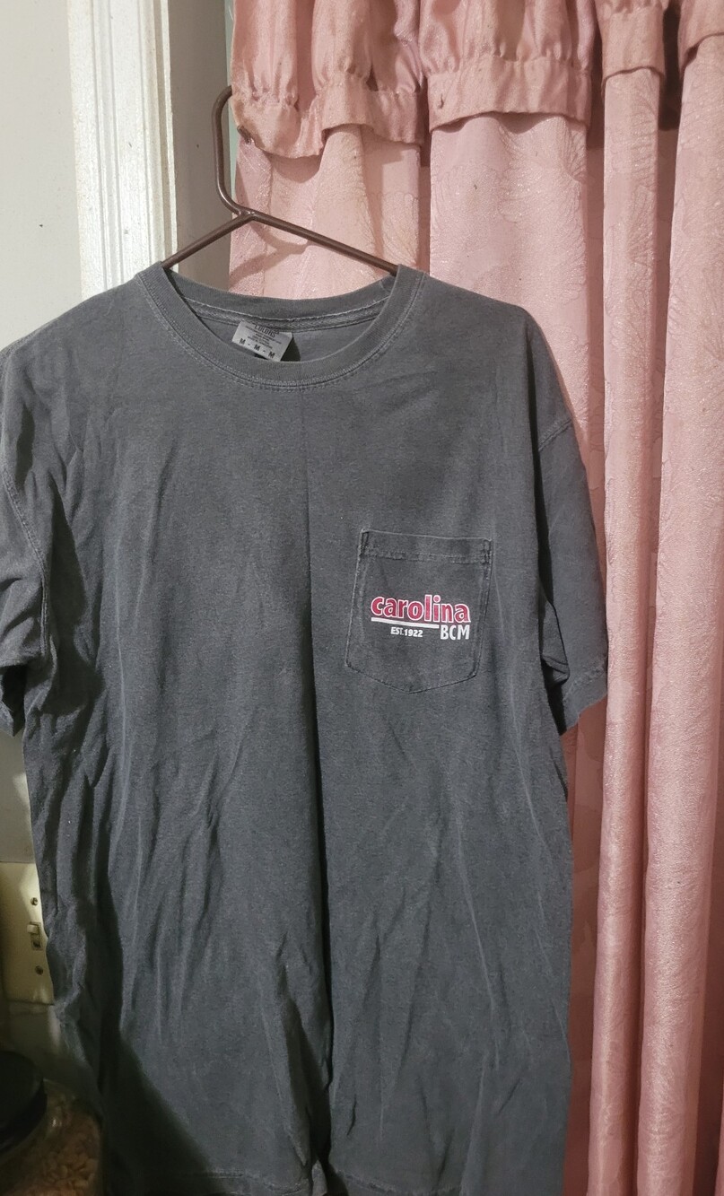 Comfort Colors Dark Gray T-shirt Carolina BCM (Baptist Collegiate Ministry)